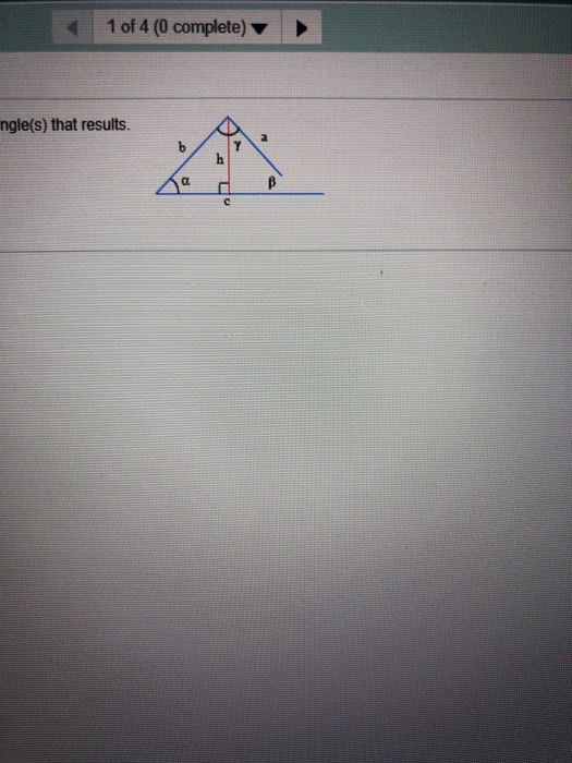 1 of 4 (0 complete) ngle(s) that results