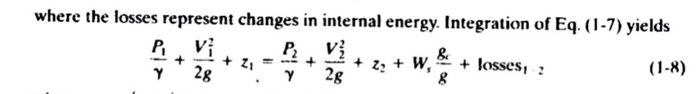 where the losses represent changes in internal energy Integration of Eq. (1-7) yields -2 + 2 /, + W, losses, (1-R)