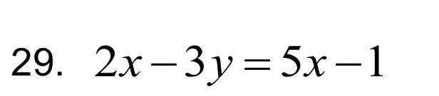 29. 2x-3y-5x-1