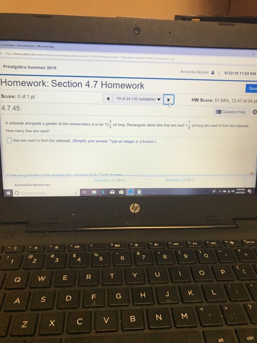Hemwok Amanda Moh dg 8 Mtpswww.math.com ay orkpmrkid52 oiond hed e y Prealgebra Summer 2019 Amanda Becker & 6/22/19 11:02 AM