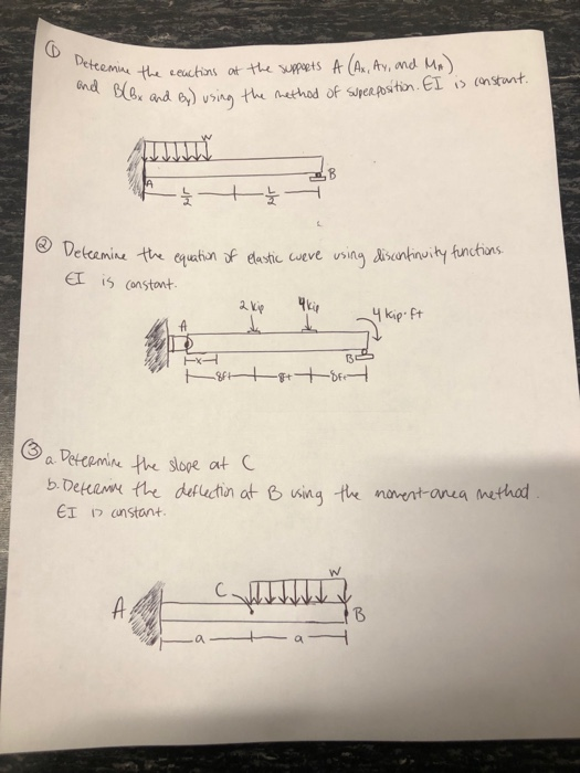 De nd , pstn El nt 8 and on) ing the thadf - 文 Deleninethe quahin of dlestie ueve uring disankinuily hnchurs. 红is constant ft a Percemine the sope at C b. Decamm the datuetin at & uing fe naent-anca method 8
