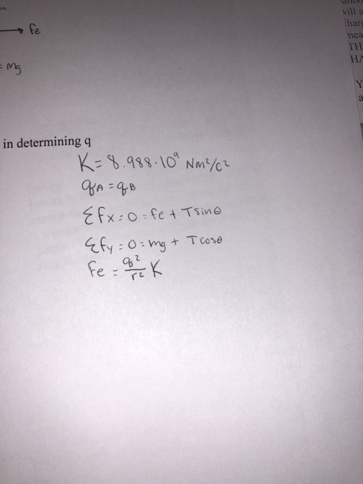 y re har mea TH in determining q