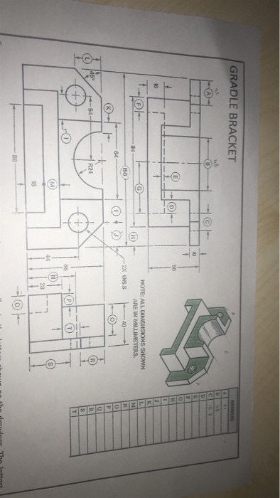 GRADLE BRACKET 10 50 NOTE: ALL DIMENSIONS SHOWN (H ARE IN MILLIMETERS. 150 0 大 86 0