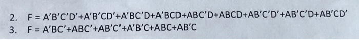 3. F ABC+ABC+АвC+AB,C+ABC+ABC