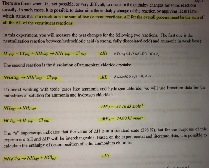 There are times when it is not possible, or very difficult, to measure the enthalpy changes for some reactions directly. In s